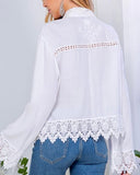 Lace Detail Button Down “Shacket”
