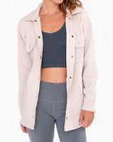 Snap Up Jacket in Natural