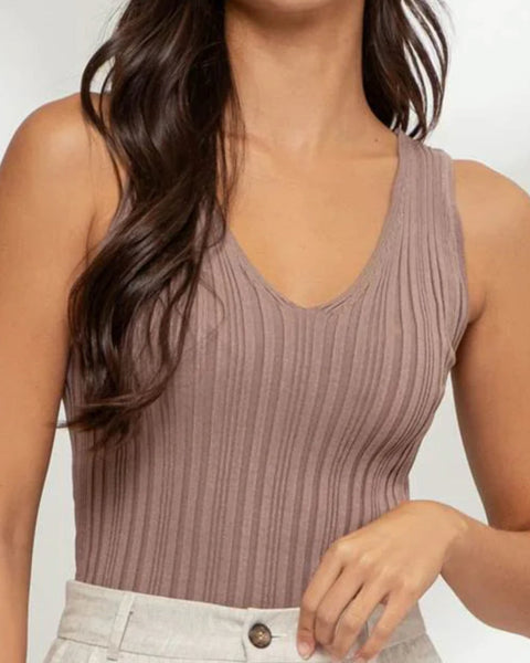 V-Neck Sweater Tank - Multiple Colors