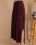 Silky Side Slit Skirt - *3//COLORS*