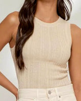 Round Neck Sweater Tank - Multiple Colors