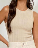 Round Neck Sweater Tank - Multiple Colors