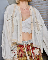 Gauze Hooded Jacket - Dusty Rose