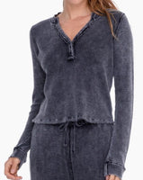Mineral Wash Waffle Long Sleeve Top *2//COLORS*