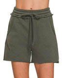 Raw Hem Fleece Shorts - *4 Colors*