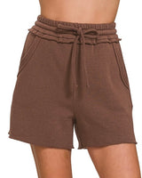 Raw Hem Fleece Shorts - *4 Colors*
