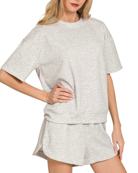 Short Sleeve Scuba Short Set - *2 Colors*