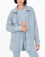 Waffle Mineral Wash Jacket - SAGE