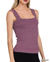Wrinkle Texture Tank - Multiple Colors