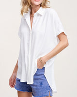 Hi Low Button Blouse *3//COLORS*