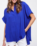 Hi Low Button Blouse *3//COLORS*