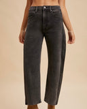 Side Stripe Barrel Jean - 2 colors