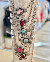 Metal Stone Link Necklace