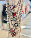 Metal Stone Link Necklace