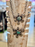 Metal Stone Link Necklace