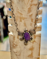 Metal Stone Link Necklace
