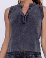 Mineral Wash Waffle Tank Top *3//COLORS*