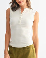 Mini Ribbed Snap Henley - 2 Colors