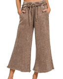 Washed Fleece Crop SweatPant - Multi Colors