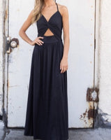 Cutout Maxi Dress - Black