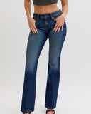 Flap Pocket Mid Rise Bootcut Jeans