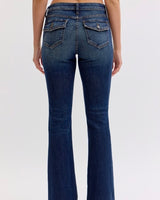 Flap Pocket Mid Rise Bootcut Jeans