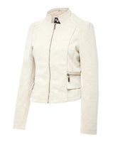Bone Vegan Leather Jacket