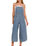 Crop Denim Overalls