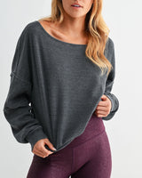 Boatneck Waffle Pullover- 5 Colors