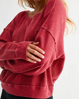 Boatneck Waffle Pullover- 5 Colors