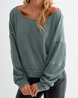 Boatneck Waffle Pullover- 5 Colors