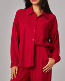 Pleated Fabric Pant Set