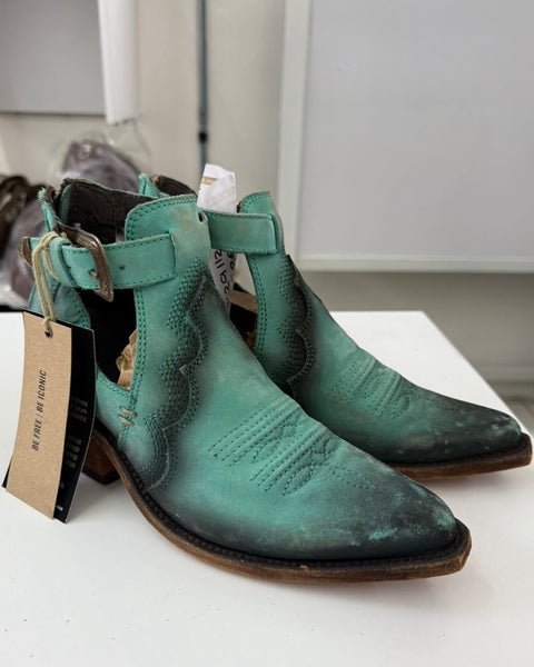 Vintage Turquoise Cutout Bootie *BEST SELLER*