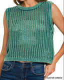 Sleeveless Crochet Sweater