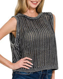 Sleeveless Crochet Sweater