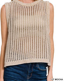 Sleeveless Crochet Sweater