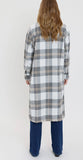 Plaid Duster Jacket - Grey