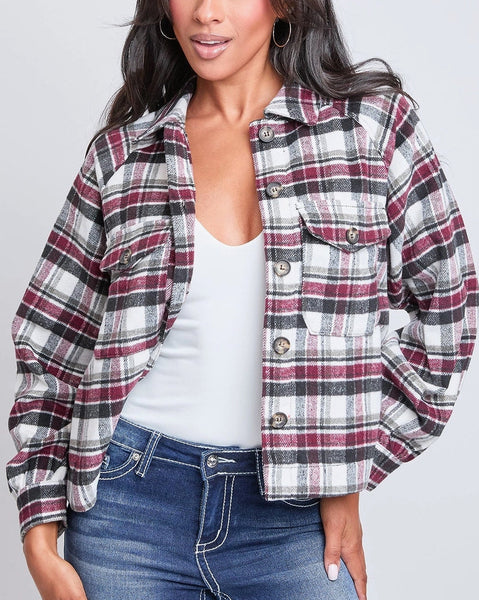 Boxy Plaid Shacket - 2 Colors