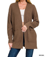Waffle Cardigan - 2 Colors