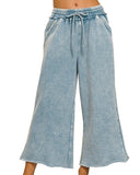 Washed Fleece Crop SweatPant - Multi Colors