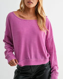 Boatneck Waffle Pullover - Multi Colors