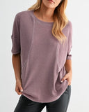 Washed Waffle Short Sleeve - Multi Colors