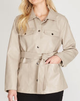 Stone Leather Shacket