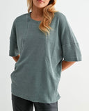 Washed Waffle Short Sleeve - Multi Colors