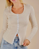 Soft Waffle Snap Cardigan