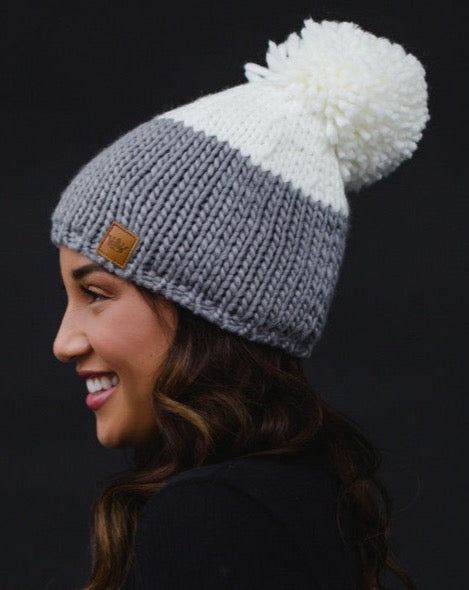 Grey & Cream Beanie