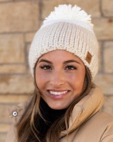 Beige & Cream Beanie