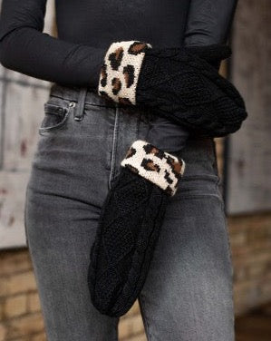 Leopard Cuff Mittens