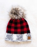 Red Plaid Beanie