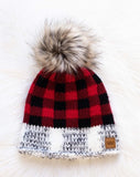 Red Plaid Beanie